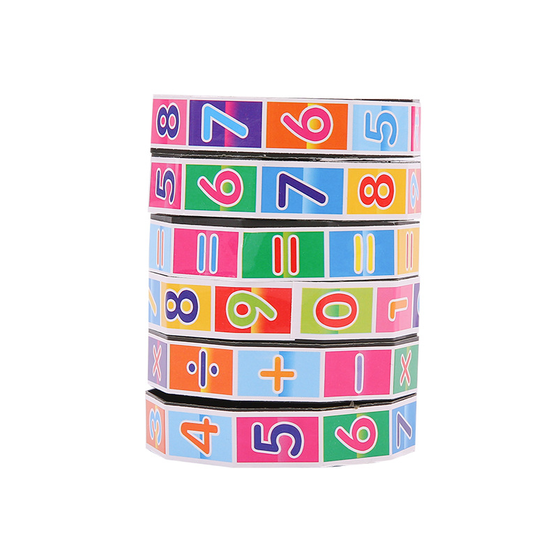 Children's educational toys, early childhood education arithmetic Rubik's Cube, addition, subtraction, multiplication, division, detachable cylindrical number Rubik's cube, primary school students Item Picture