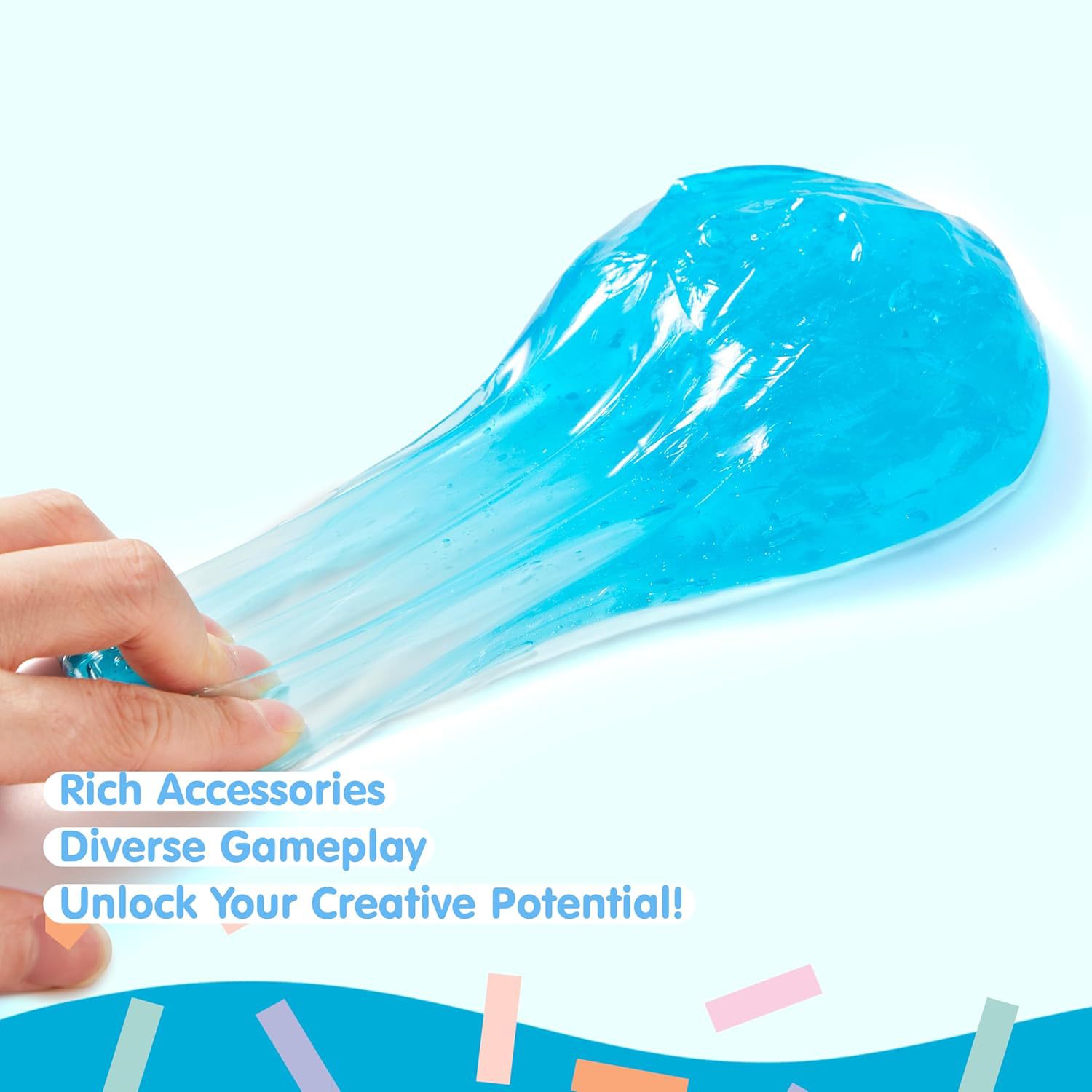 Amazon's best-selling slime children's handmade crystal clay, colored clay, and bubble glue DIY toy set Specification drawing