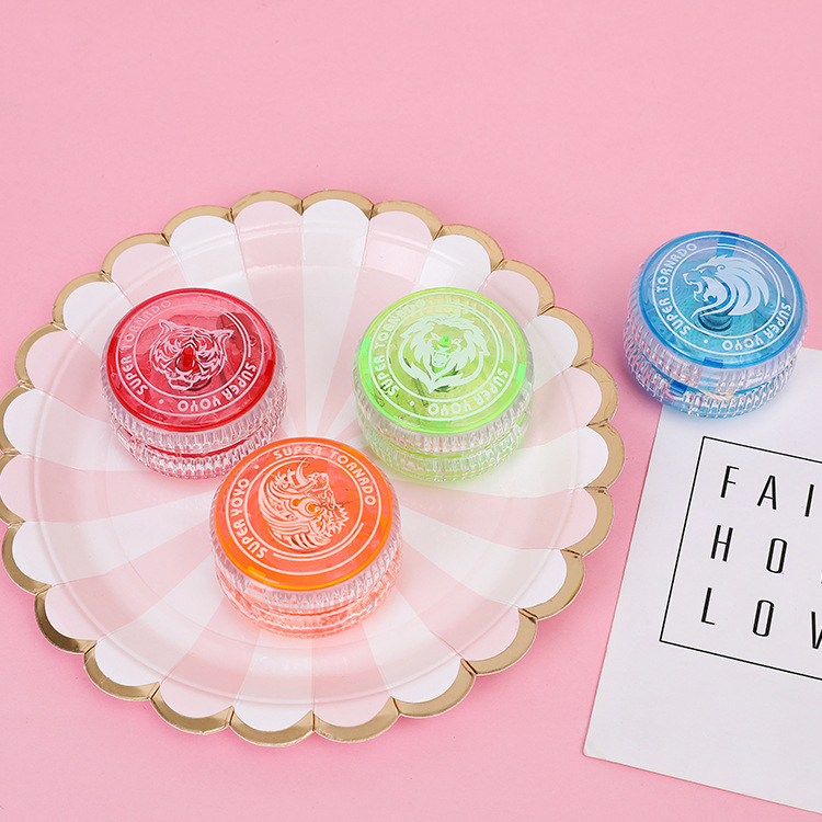 Children's plastic luminous yo-yos, shiny yo-yos, yoyo balls with ball ropes, street stall gifts and toys details Picture