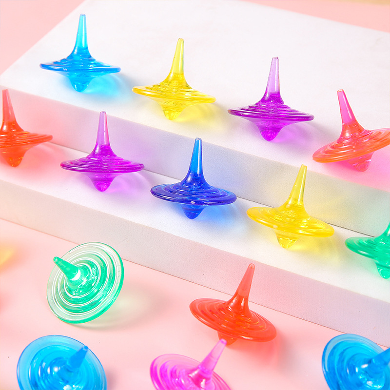 Gyroscope children's gemstone toys, crystal acrylic, colorful seven-color crystal gyroscope, baby kindergarten prize gift Application Scenario