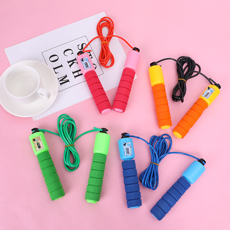 Adult sponge counting skipping rope, pattern skipping rope, student high school entrance examination fitness skipping rope, rope fitness skipping rope, aerobic exercise details Picture