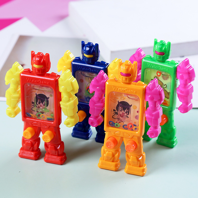 Robot ring toss game water machine, a classic and nostalgic traditional game machine from childhood, water machine ring toss toy full figure