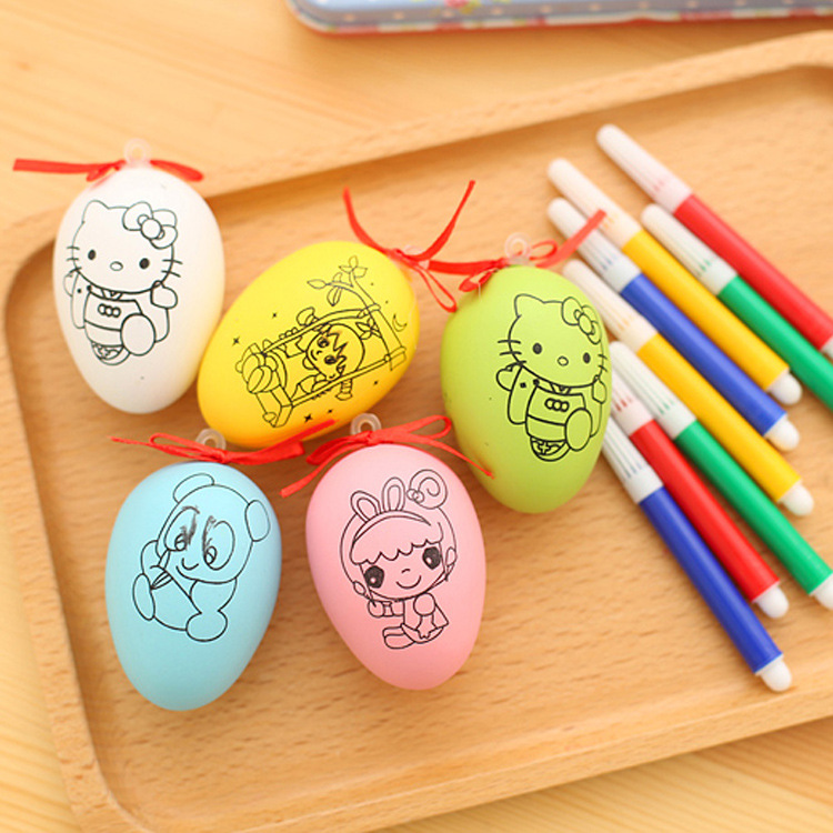 Cute DIY Easter eggs, children's cartoon, educational, handmade eggshells, educational toys for toddlers, gifts for primary school students full figure