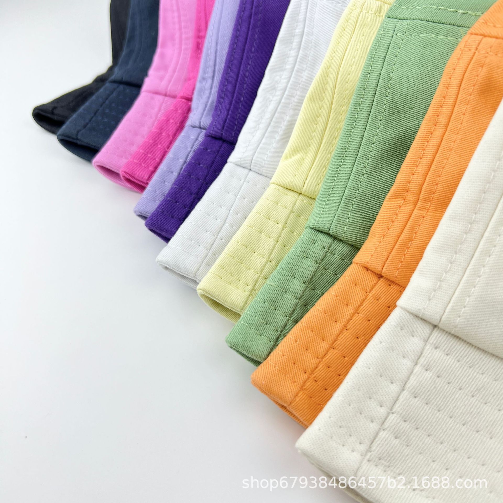 Solid-colored fisherman's hat for women, summer sun protection board, sun hat for couples, casual and versatile, candy-colored sun basin hat