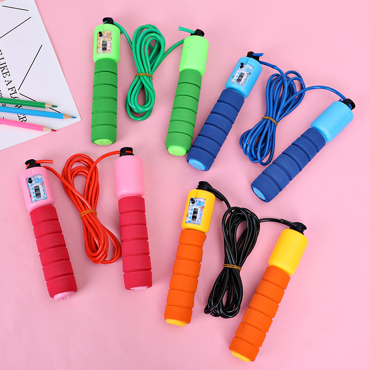 Adult sponge counting skipping rope, pattern skipping rope, student high school entrance examination fitness skipping rope, rope fitness skipping rope, aerobic exercise full figure