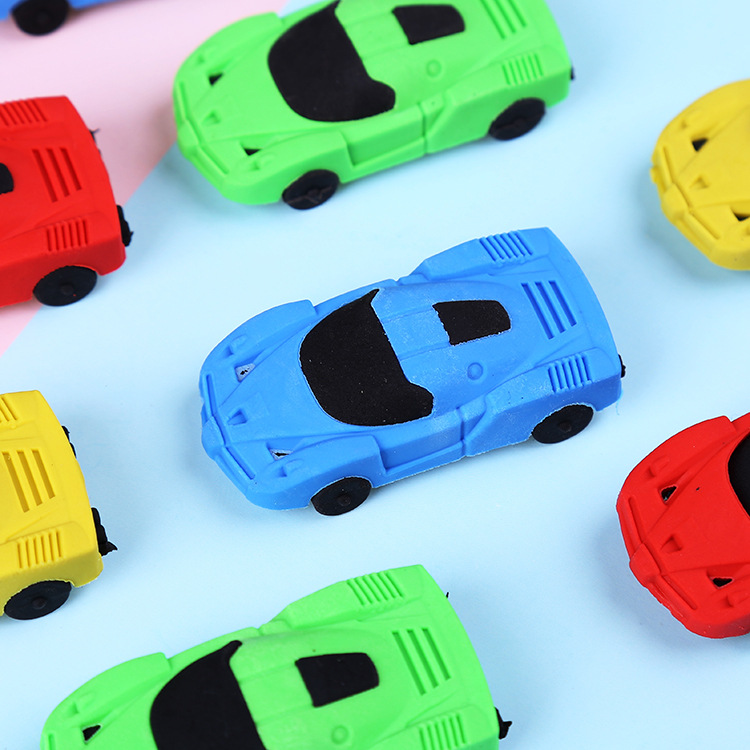 Creative cartoon racing cars, students, children, eco-friendly erasers, student stationery wholesale manufacturers, school supplies details Picture