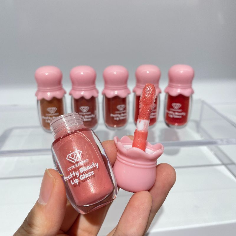 lip gloss Six colors Six colors moisturizing and small Pretty Beauty fine glitter Item Picture