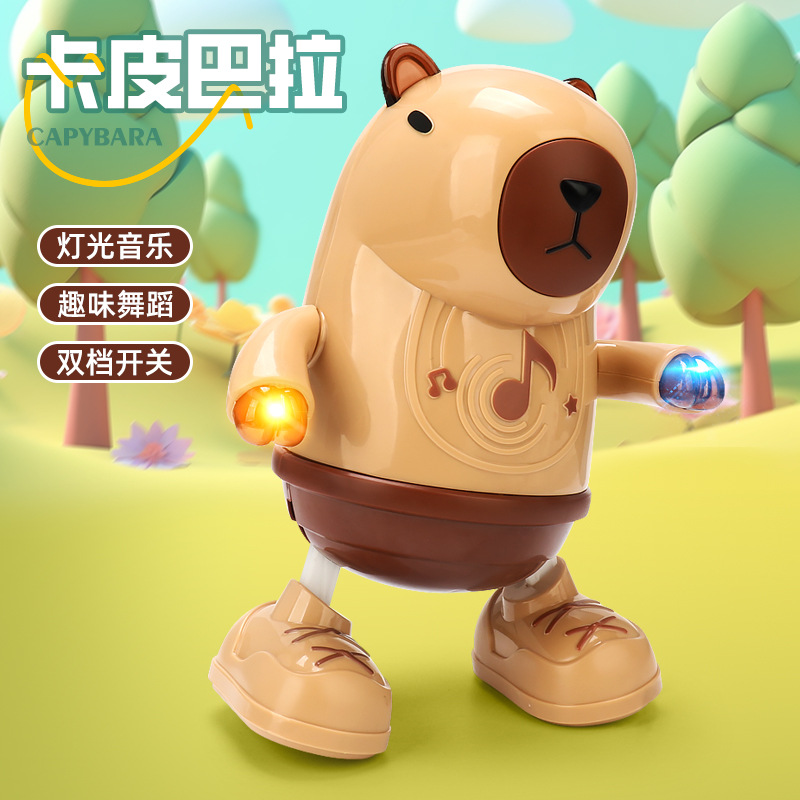 Cross-border new products: children's electric dancing, Kapibala, left and right swaying, walking, lighting, music, street stalls, toys wholesale details Picture