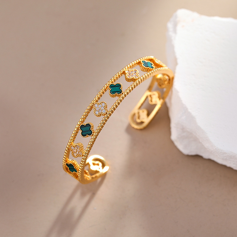 Gold alloy bracelet, cloisonne bracelet, serpentine copper bracelet, cat's eye gemstone bracelet, multiple types of bracelet accessories for women