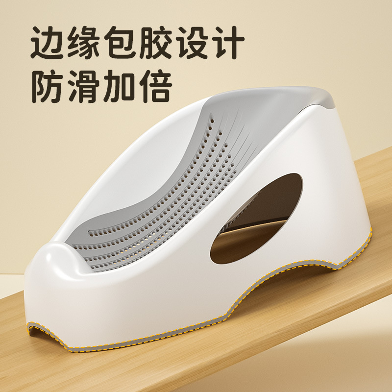婴儿洗澡神器可坐躺通用新生儿宝宝浴盆躺托架垫浴网浴床浴架座椅细节图