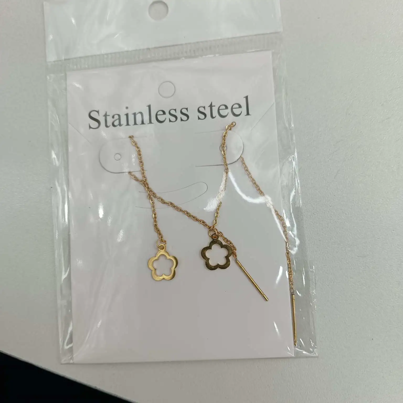 Fashionable ear strings for export wholesale of earrings, exquisite ladies' ear strings, long earrings, fashionable items, gold 18K electroplated color-retaining ear strings detail image 2