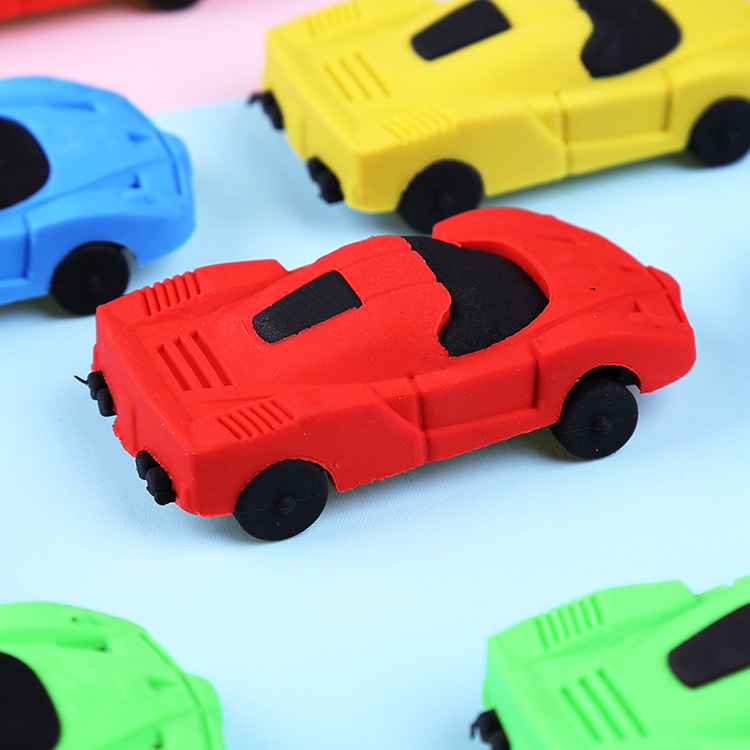 Creative cartoon racing cars, students, children, eco-friendly erasers, student stationery wholesale manufacturers, school supplies Specification drawing