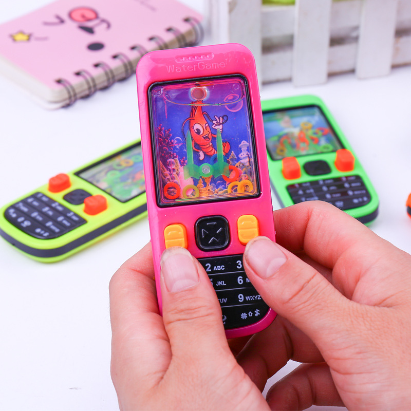 Ring-toss water machine, nostalgic toy mobile phone-shaped water machine, handheld game console, ring-toss water machine details Picture