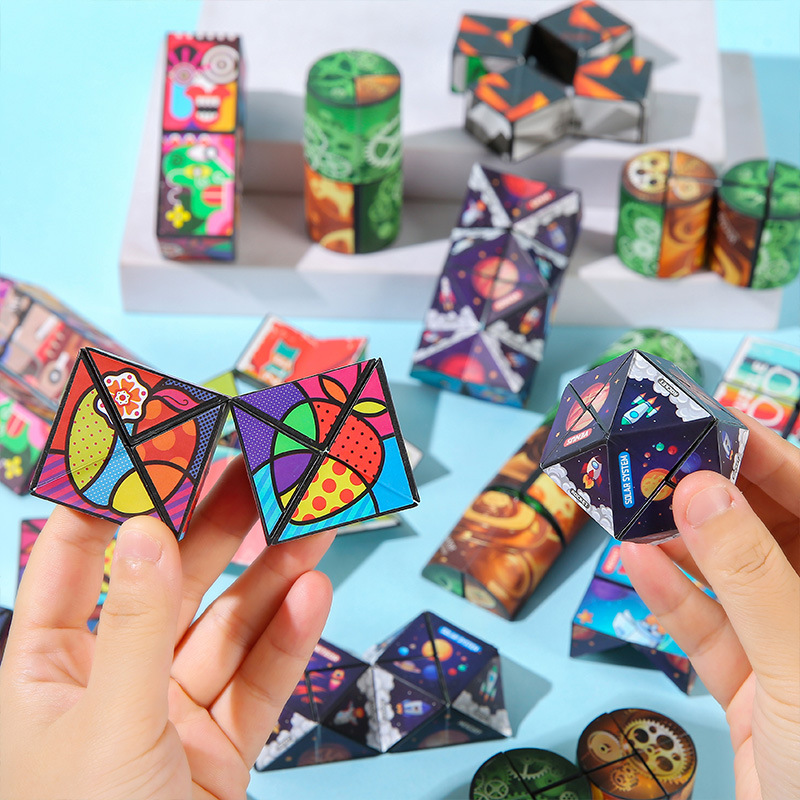 Children's educational toys, gifts, 3D versatile Rubik's Cubes, stress-relieving magic tools, 3D infinite Rubik's cubes, wholesale at street stalls Specification drawing