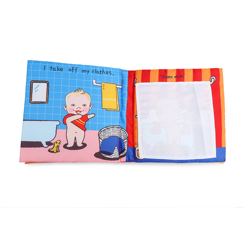 Babies can't tear up cloth books. Early education cloth books for bathing and using the toilet. Washable and chewable cloth books. Toys for 0-1 years old Item Picture