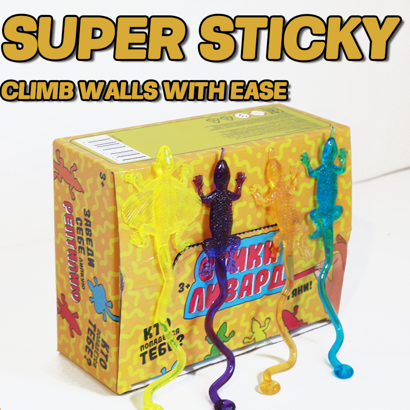 Cross-border new gecko adhesive wall soft adhesive funny hand toys, prank toys, street stall wholesale supply details Picture