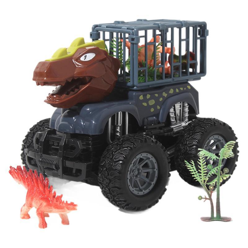 Dinosaur transport engineering vehicles, inertial small toys, Velociraptors, street stalls, night markets, boys' toy cars, children's gifts wholesale Item Picture