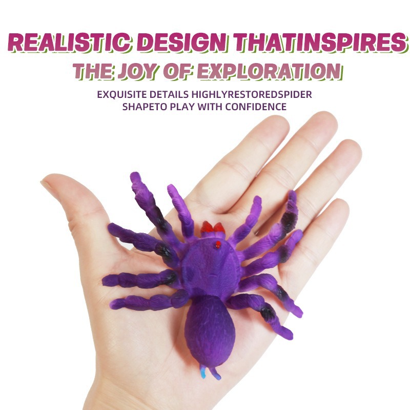 New cross-border water-absorbing card color-changing spider model, water-absorbing and swollen children's simulation toy in stock wholesale Specification drawing