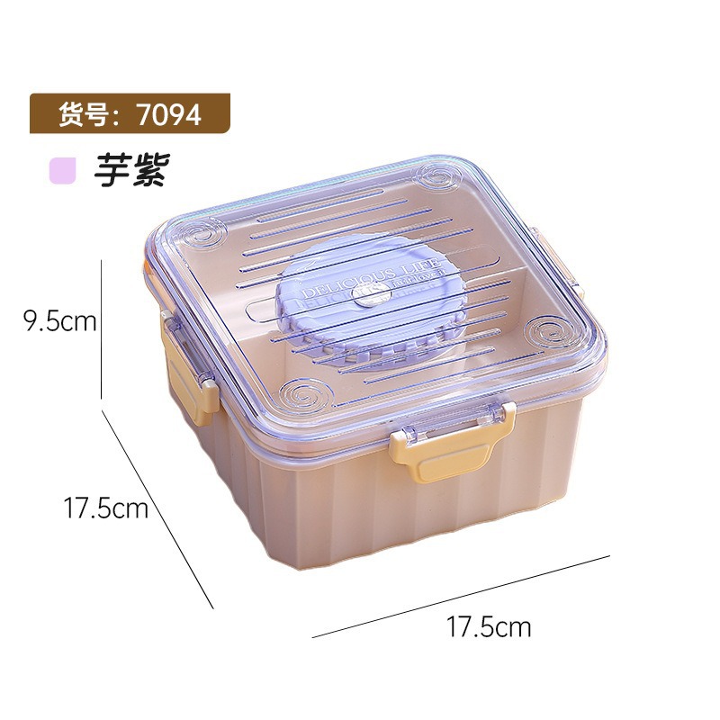 J35-7094 Personalized lunch box, new style with tableware and rice, insulated lunch box, food preservation box, microwave-safe lunch box detail image 8
