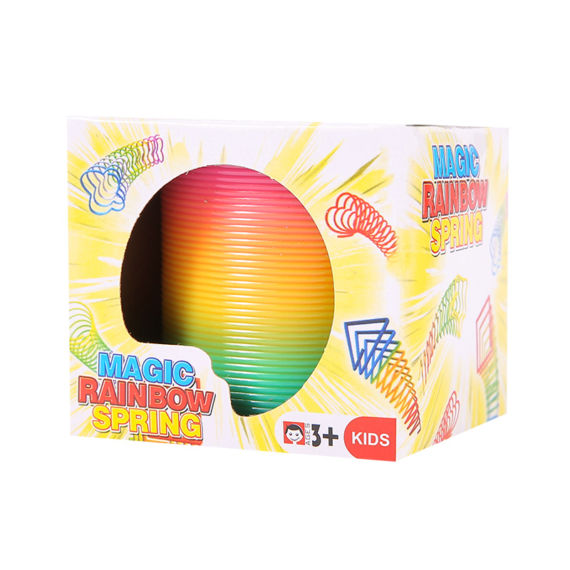 Medium-sized rainbow hoop 6.5*6 children's seven-color small spring hoop magic hula hoop Magic kindergarten gift Item Picture