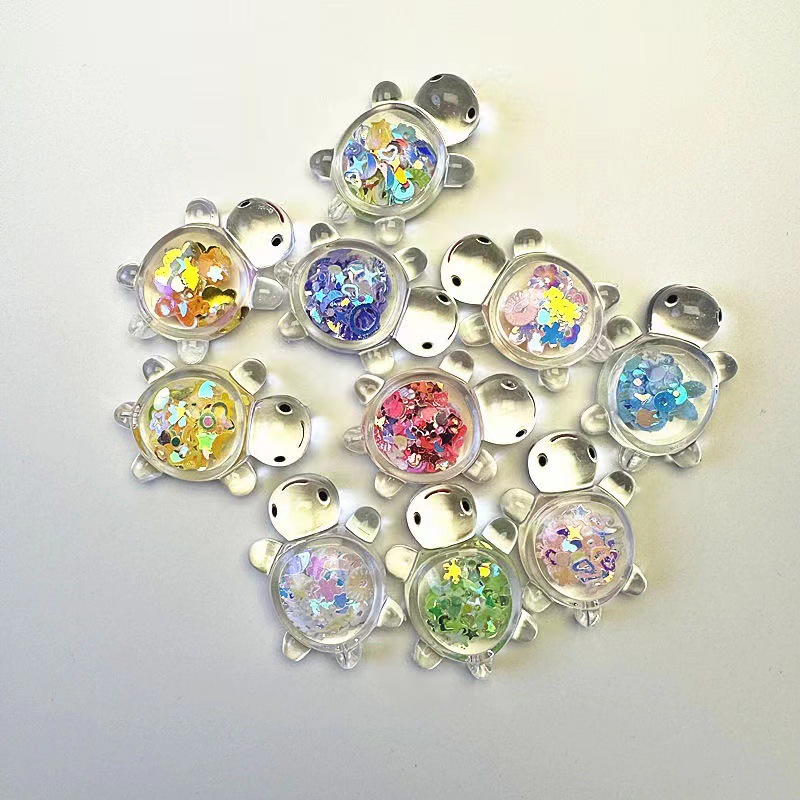 New luminous translucent translucent turtle, cute diy cream glue accessories, student desktop ornaments, trendy accessories details Picture