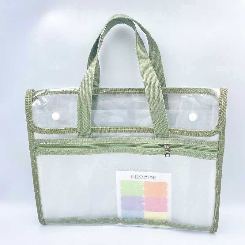 Organ bag, hand-held PVC material bag, office document bag, self-produced and self-sold student stationery and test paper bag Application Scenario