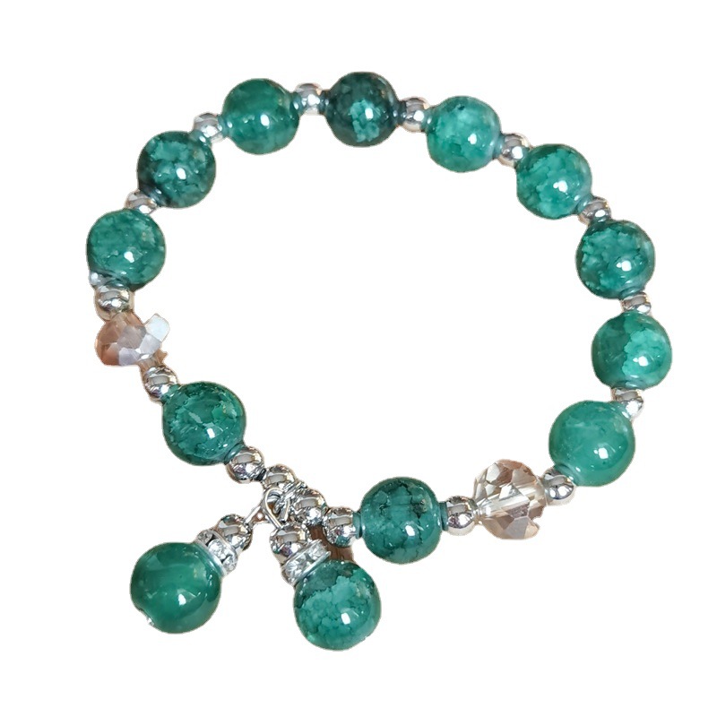Factory direct sales, live-streaming traffic diversion, street stall, two-yuan store supply, small gifts and accessories, men's and women's imitation jade, glass beads, bracelets Item Picture