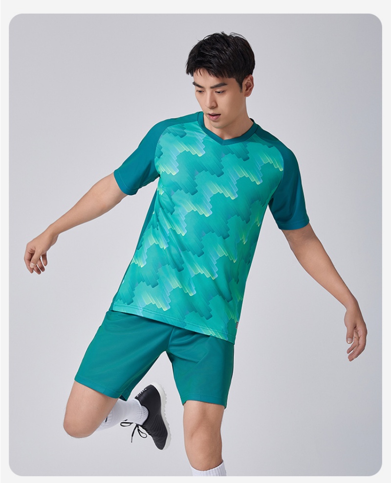 YMZ-M001 football uniform set football training uniform details Picture