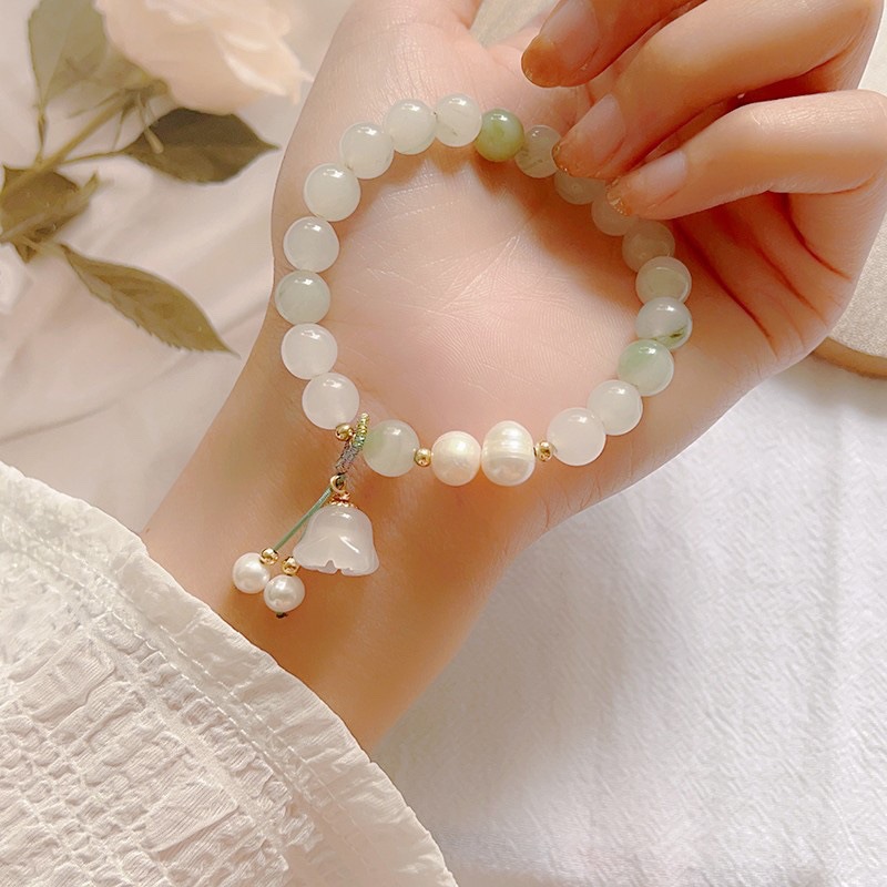 Natural Shoushan stone abacus beads, high-quality, fashionable and versatile double-loop bracelets, exquisite diy original design beads wholesale details Picture