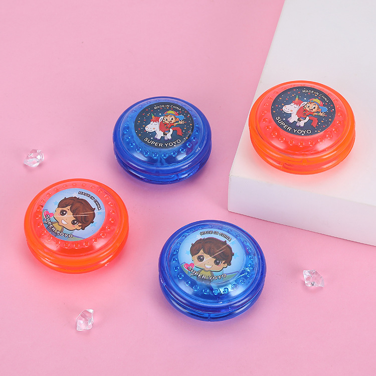 Children's toys, luminous yo-yos, electronic plastic, LED flashing pull cord, luminous yo-yos, kindergarten gifts details Picture