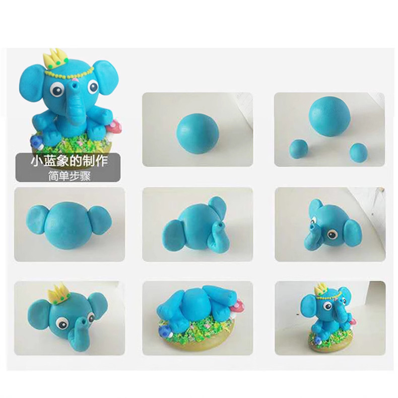 Liyuan Factory supplies 12-color and 24-color soft clay and colored clay sets of 10 grams for children's diy polymer clay toys Specification drawing