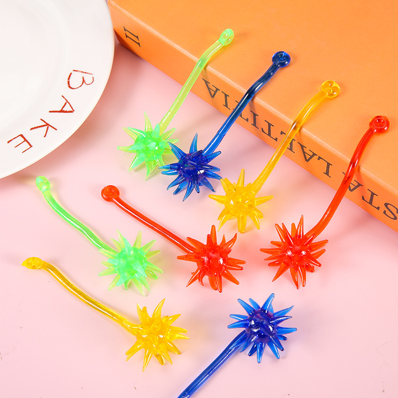 Nostalgic children's fun toy: Sticky meteor hammer, soft rubber, hand-swinging sticky ball, stretchable sticky elastic large sticky hammer Application Scenario