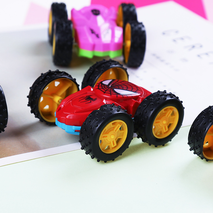Inertial double-sided dump trucks, durable 360 toy cars, steering rebound cars, children's gifts, toys wholesale street stalls are hot full figure