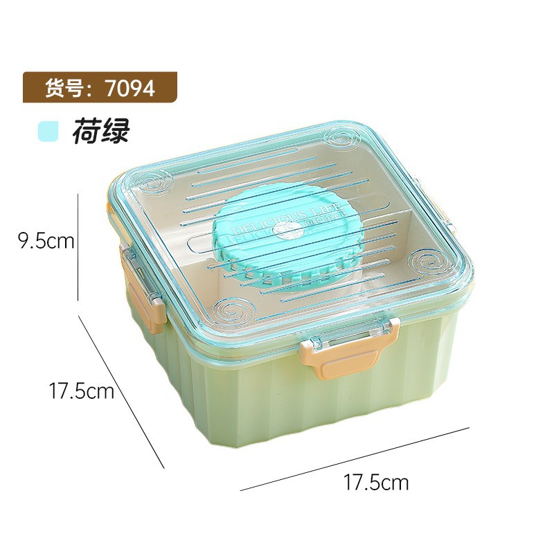 J35-7094 Personalized lunch box, new style with tableware and rice, insulated lunch box, food preservation box, microwave-safe lunch box detail image 6