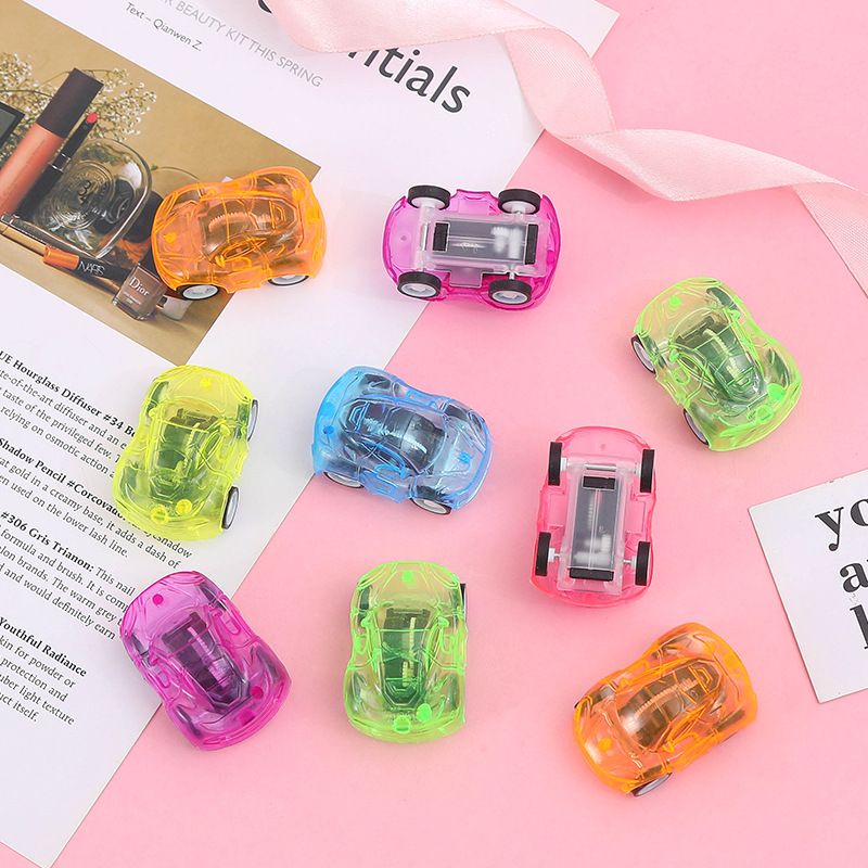 The creative mini plastic toy car, the Huili car, is a transparent and exquisite model for boys, children and babies Specification drawing