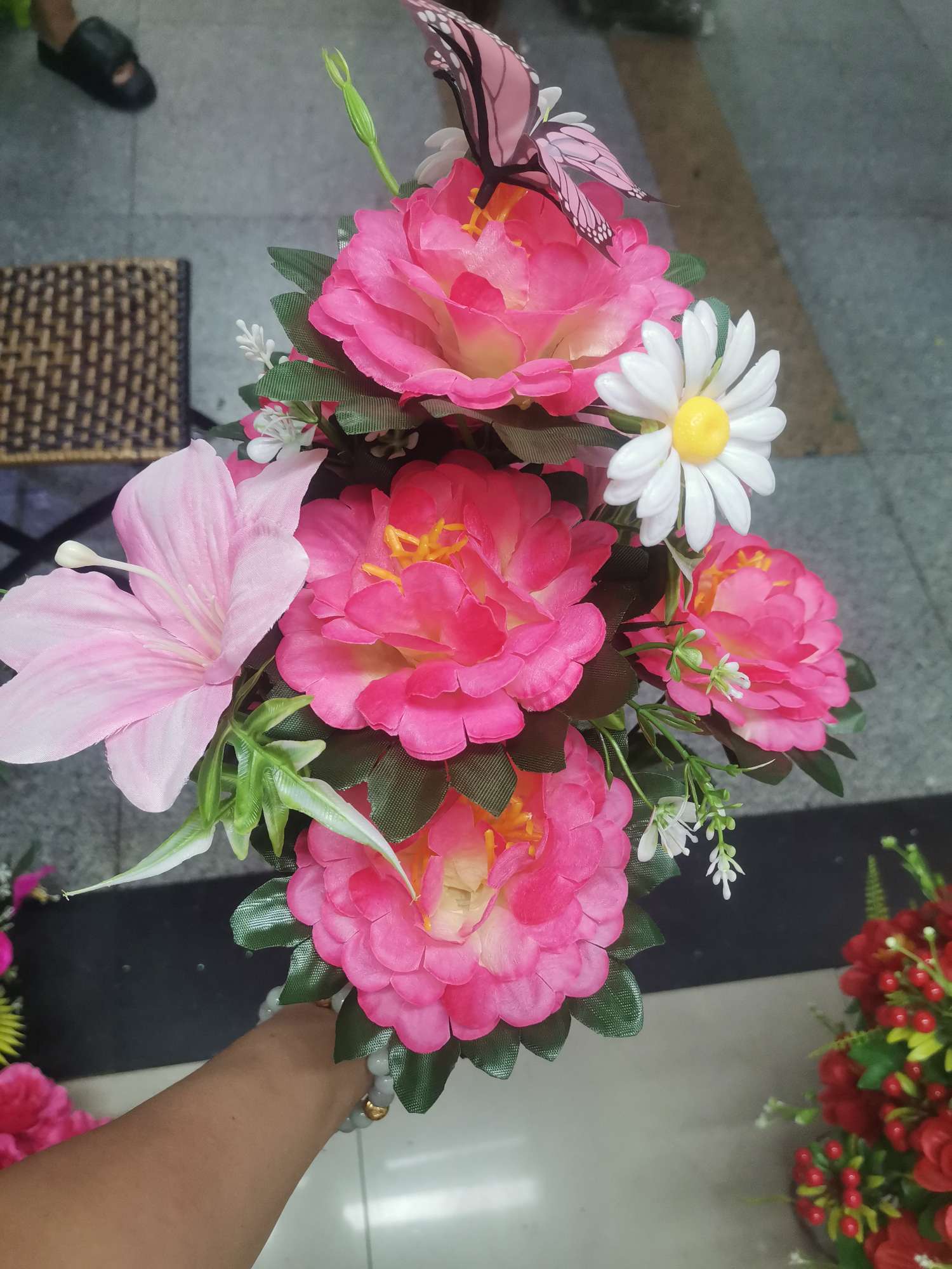 Simulated handicrafts, gift displays, Phalaenopsis simulated petals, dried flowers, sweet potato leaves simulated flowers, gladioli decorative items Application Scenario