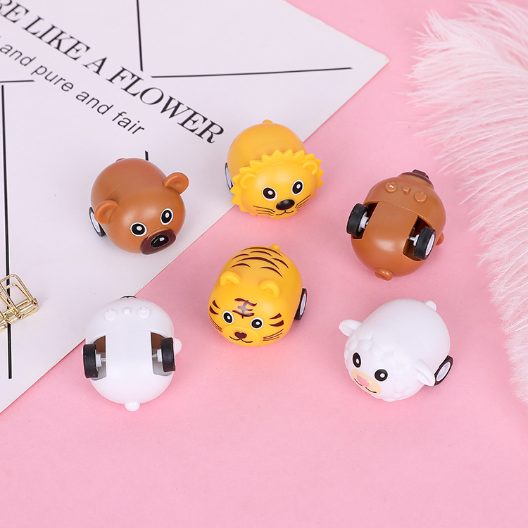 Wholesale of cartoon children's small toys, animal mini rebound cars, educational gifts, inertial mini cars, ground promotion gifts Specification drawing