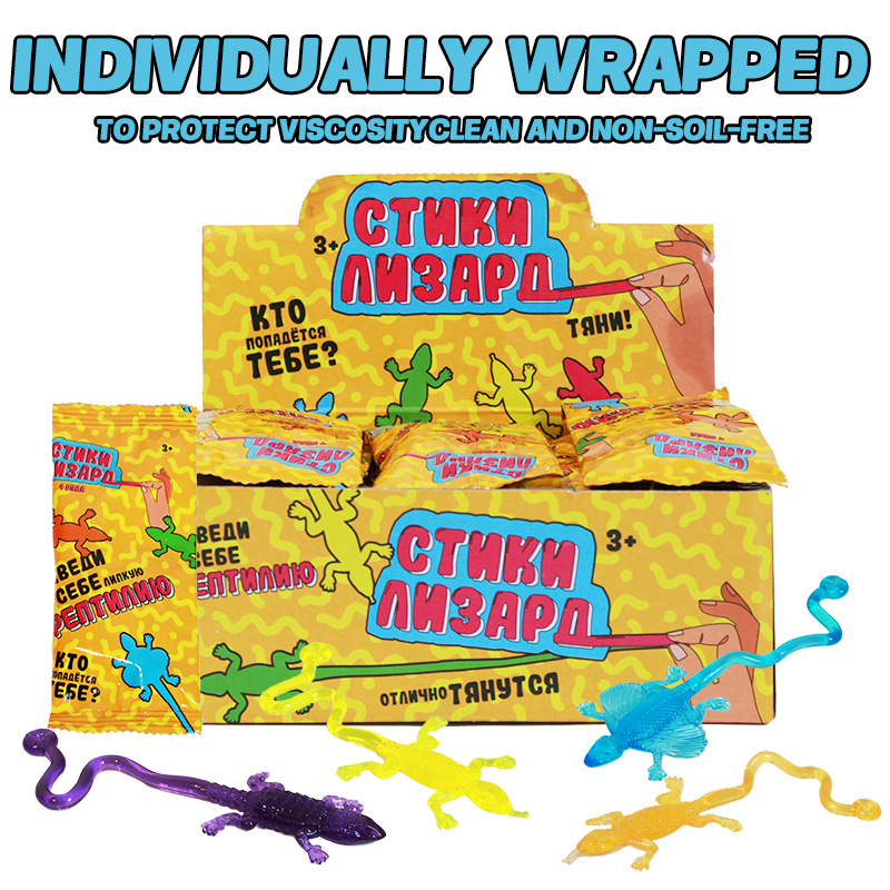 Cross-border new gecko adhesive wall soft adhesive funny hand toys, prank toys, street stall wholesale supply Application Scenario