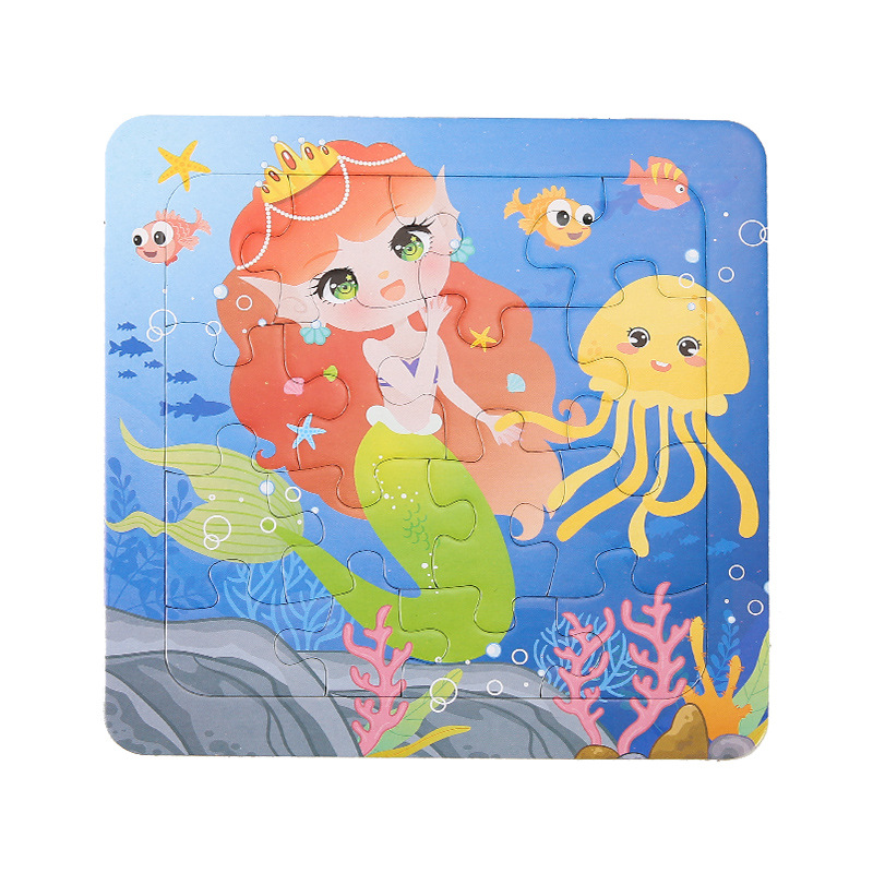 Colored jigsaw puzzles, children's paper small jigsaw puzzles, baby early education and intelligence toys, cartoon jigsaw puzzles for toddlers, wholesale gifts Item Picture