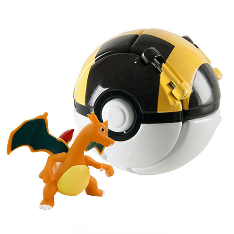 Pokemon Flip Pet Poke Ball, Mewtwo Spitfire Dragon, Johnny's Pocket Monster Pokeball model toy Specification drawing
