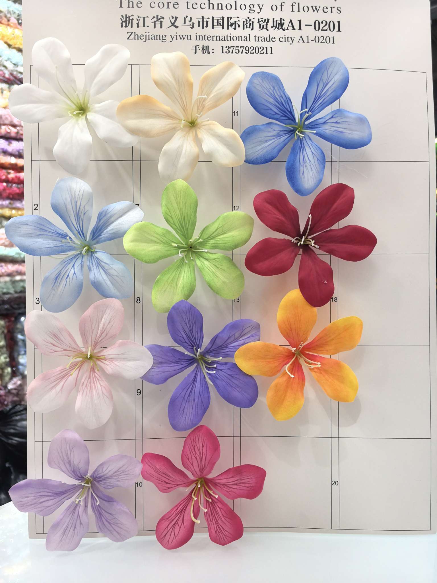 新款仿真花兰花高品质3D花朵I diy发簪头饰婚礼花墙家居装饰奶油胶，火焰兰