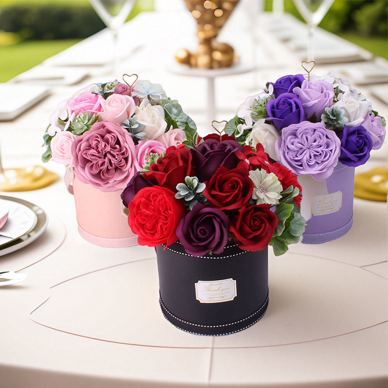 父亲节亚马逊跨境货源创意礼品香皂玫瑰礼盒情人节生日礼物送女友详情2