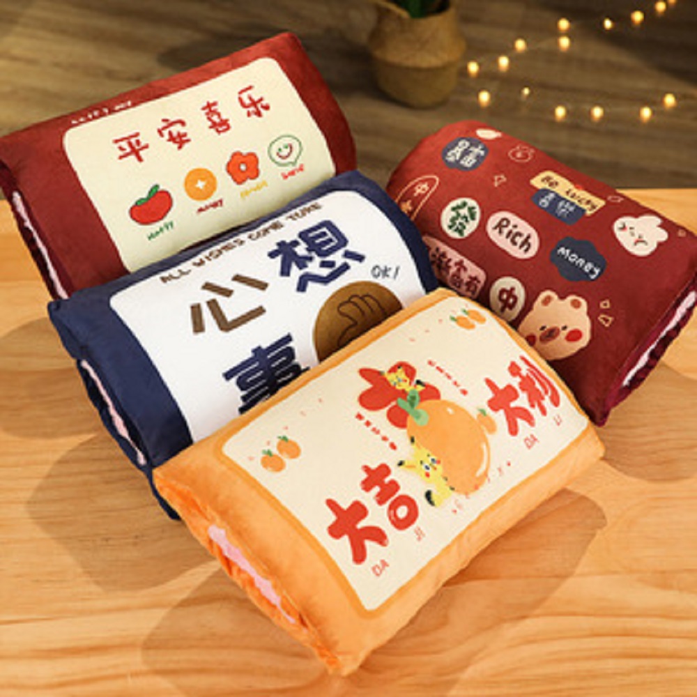 Cartoon-style corduroy pillow cover, short plush material pillow cover, one-piece design, soft, comfortable and cute pillow home decoration 00001 details Picture