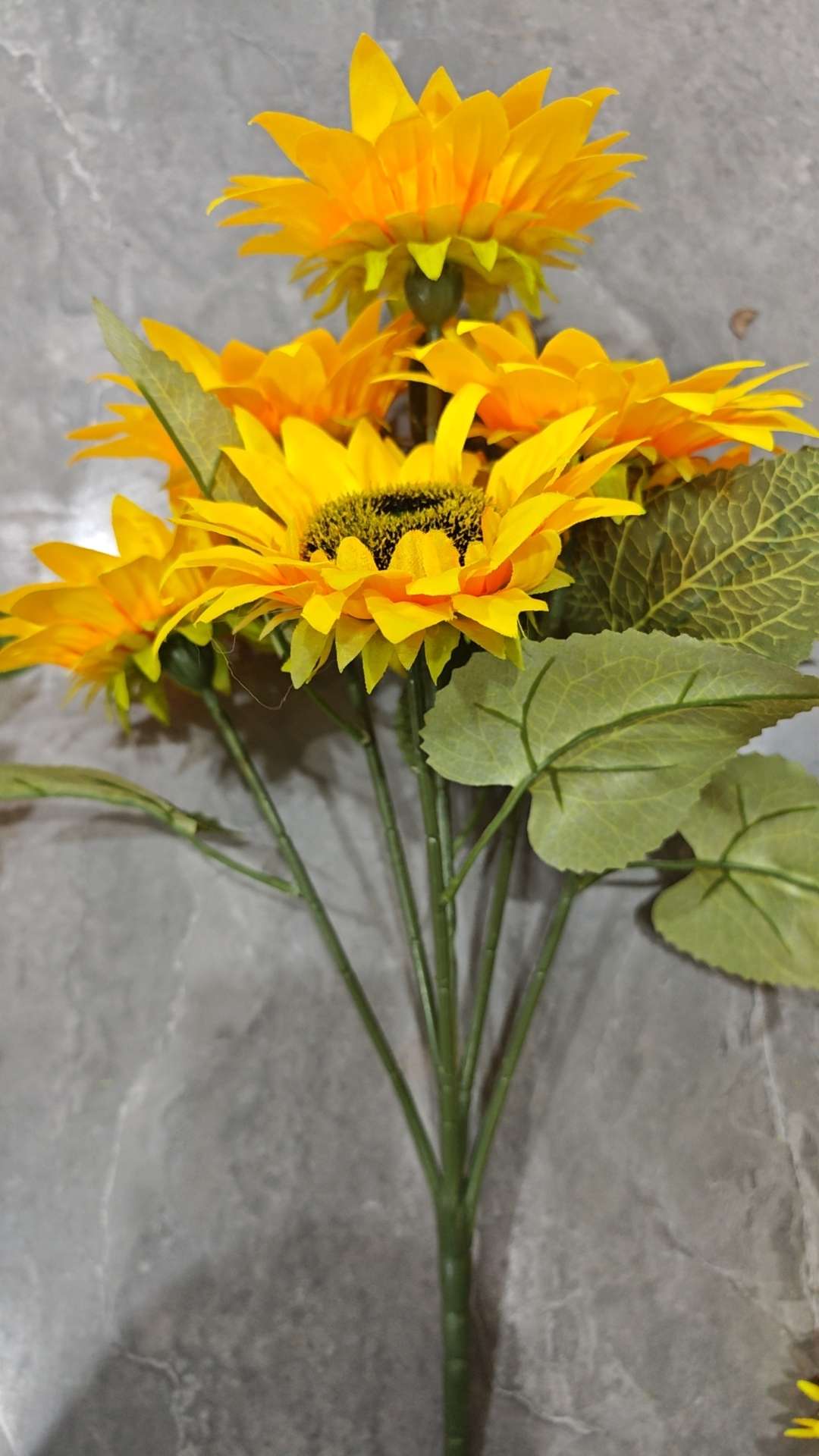 仿真花太阳花，向日葵，单支太阳花，5叉太阳花，装饰品，工程花。详情图6