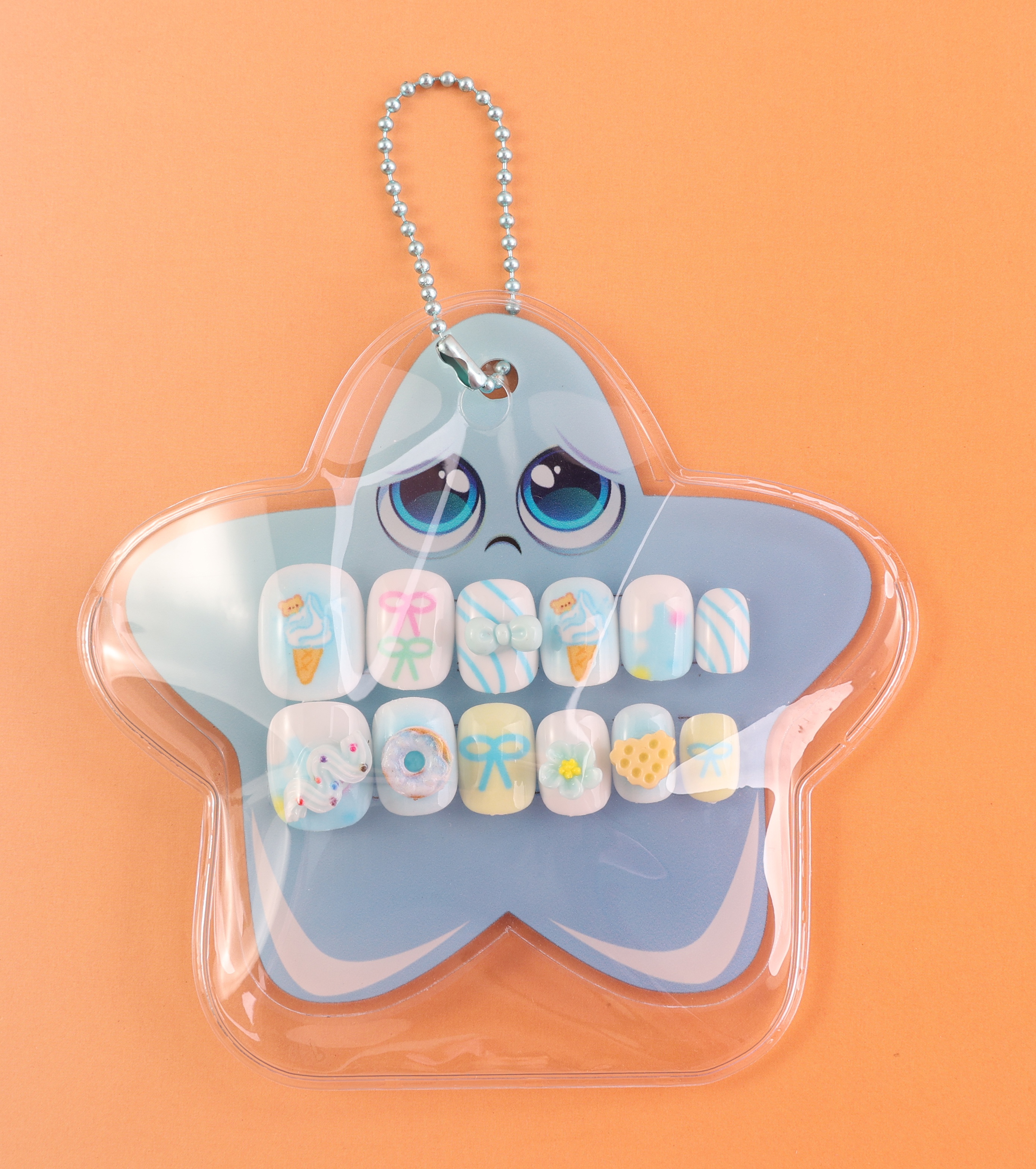 新品儿童五角星亚克力板新款甲片大童可爱细节图