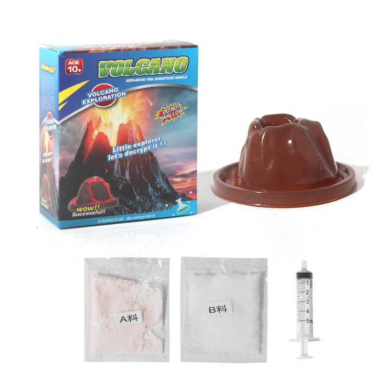 Science experiment, volcanic eruption, children's early education, intelligence development, diy hands-on boys' toy sets, equipment, model making Item Picture