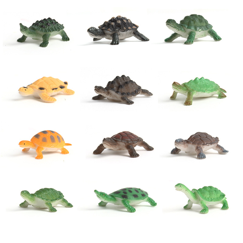 Wholesale of new Marine animal model simulation little turtle figurines and eco-friendly plastic hand-held toys for children full figure