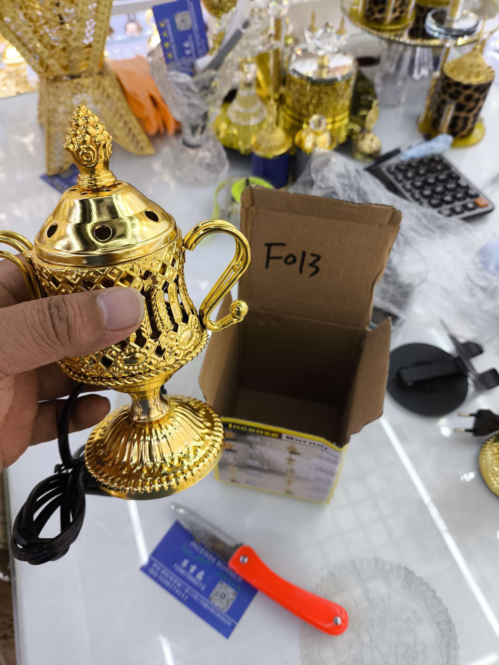 景德镇工艺品装饰器皿电镀多肉微景观摆件铁线工艺品详情图2