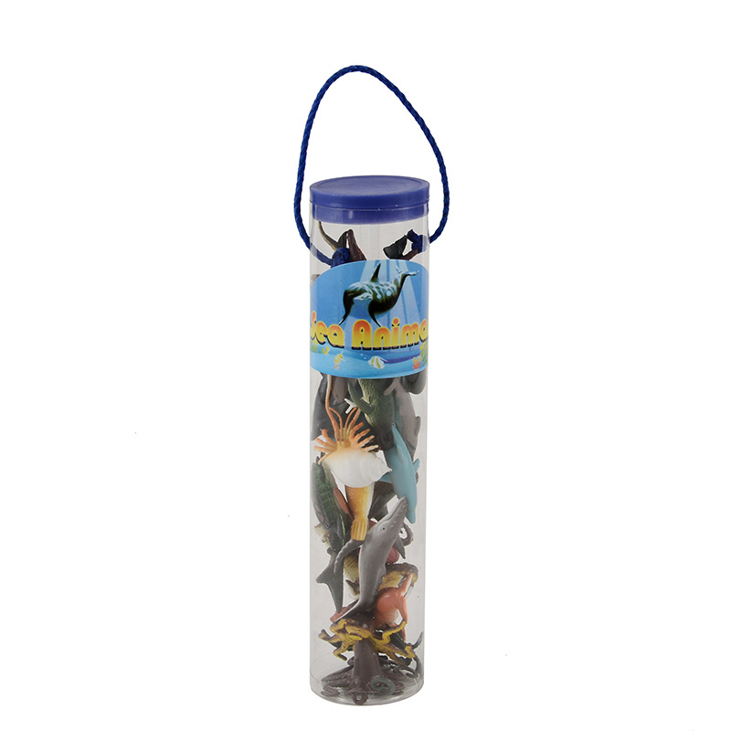 24 types of children's simulated Marine animal toys in buckets, including animal models for early education, learning and cognition for boys and girls Item Picture