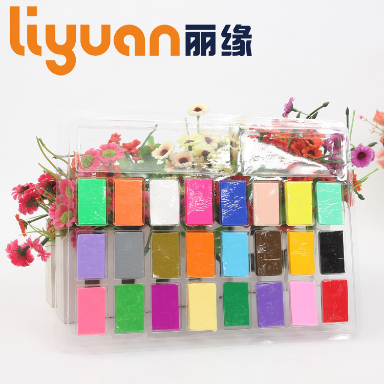 Liyuan Factory supplies 12-color and 24-color soft clay and colored clay sets of 10 grams for children's diy polymer clay toys details Picture